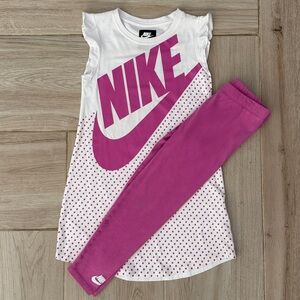 Girls Nike Tunic Fuchsia Dress withLeggings